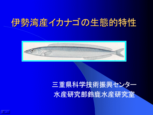 三重県 水産研究所 スライドショー ライブラリー 伊勢湾産イカナゴの生態的特性 三重県 水産研究所 スライドショー ライブラリー 伊勢湾産イカナゴの生態的特性